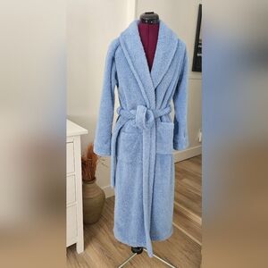 L.L. Bean Women's Light Blue Teddy Robe Size XS-P